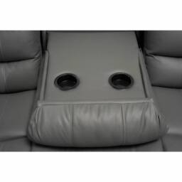 Furniture 786 Roma Electric Leather Recliner 3+2 Seater Sofa Set in Grey - thumbnail 7