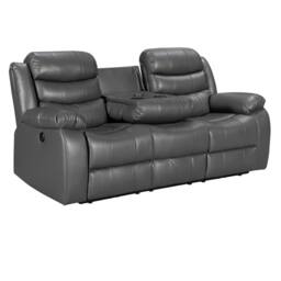 Furniture 786 Roma Electric Leather Recliner 3+2 Seater Sofa Set in Grey - thumbnail 4