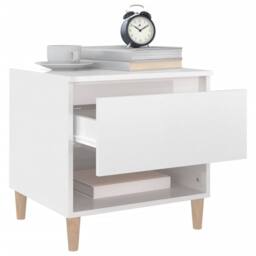 Berkfield Home Bedside Tables 2 pcs High Gloss White 50x46x50 Engineered Wood - thumbnail 4