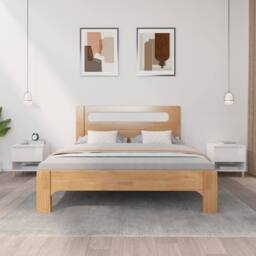 Berkfield Home Bedside Tables 2 pcs High Gloss White 50x46x50 Engineered Wood - thumbnail 2
