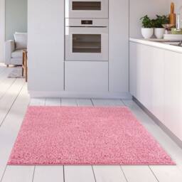 THE RUGS Soft Plain High Pile Shaggy Rugs & Runners Living Room Bedroom 380 in Pink - Size: 80 cm x 300 cm - thumbnail 9