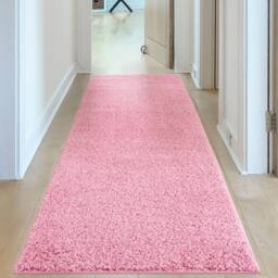 THE RUGS Soft Plain High Pile Shaggy Rugs & Runners Living Room Bedroom 380 in Pink - Size: 80 cm x 300 cm - thumbnail 8