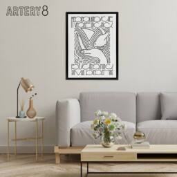 "Artery8 Animal Protection Poster Advert Reijer Stolk Framed Canvas Wall Art in White - Size: W18"" x H24""" - thumbnail 3