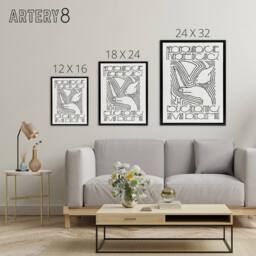 "Artery8 Animal Protection Poster Advert Reijer Stolk Framed Canvas Wall Art in White - Size: W18"" x H24""" - thumbnail 4