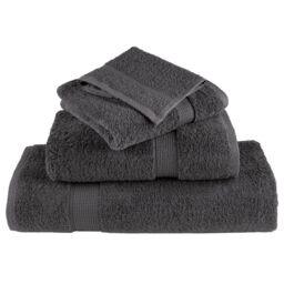 Berkfield Home 8 Piece Premium Towel Set SOLUND Anthracite 600 gsm in Black - thumbnail 4