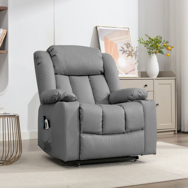Artemis Home Sheridan Dual Motor Electric Riser Recliner with Massage & Heat in Grey - image 1