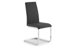 netfurniture Rilt Stylish Chrome Fabric Cantilever Chair in Black