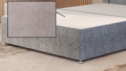 Somnior Chambery Divan Bed Frame with Floor Standing Headboard Tweed Fabric in Grey - Size: Single - thumbnail 4
