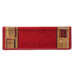 Berkfield Home Stair Mats Self-adhesive 15 pcs 65x21x4 cm Red - Size: Medium - thumbnail 4