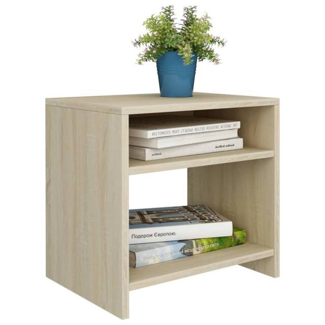 Berkfield Home Elegant Bedside Cabinets 2 pcs Sonoma Oak 40x30x40 cm Engineered Wood in Light Tan - Size: 40 x 30 x 40 cm - image 1
