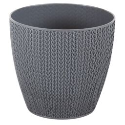 Gr8 Garden Set Of 4 Grey Sumela Knitted Flower Plant Pot - thumbnail 2