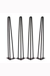 Living and Home 4 Pcs Black Three-Wire Metal Wire Clamp Furniture Legs - thumbnail 1