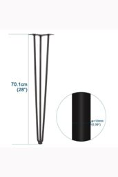 Living and Home 4 Pcs Black Three-Wire Metal Wire Clamp Furniture Legs - thumbnail 6