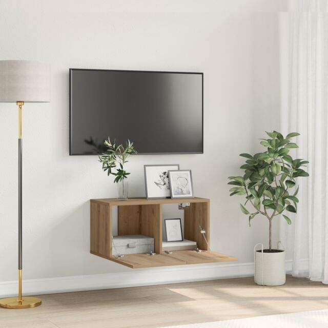 Berkfield Home TV Cabinet Set Artisan Oak Engineered wood TV Cabinet Rectangular in Brown - image 1