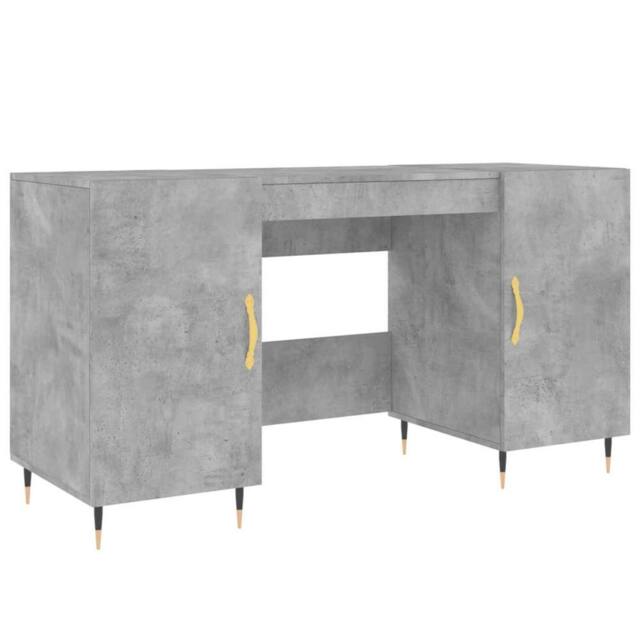 Berkfield Home Desk Concrete Grey 140x50x75 cm Engineered Wood - Size: 140 x 50 x 75 cm - image 1