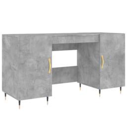 Berkfield Home Desk Concrete Grey 140x50x75 cm Engineered Wood - Size: 140 x 50 x 75 cm