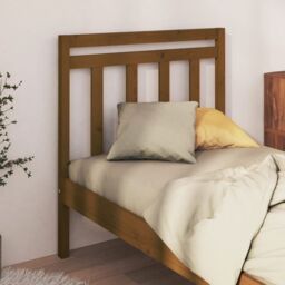 Berkfield Home Bed Headboard Honey Brown 95x4x100 cm Solid Wood Pine - Size: 95 x 4 x 100 cm - thumbnail 1
