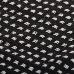 Berkfield Home Throw Cotton Squares 125x150 cm Black - thumbnail 6