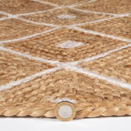 Esselle Prestbury Diamond Handbraided Rug in Natural - Size: 120 cm x 170 cm - thumbnail 2