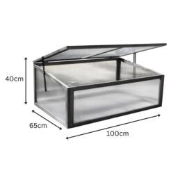 Marco Paul Mini Grey Cold Frame Greenhouse with Lid - thumbnail 2