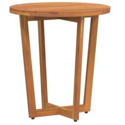 Berkfield Home Garden Side Table Round √ò55x60 cm Solid Wood Acacia in Brown - Size: 55x60 cm - thumbnail 7