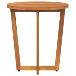 Berkfield Home Garden Side Table Round √ò55x60 cm Solid Wood Acacia in Brown - Size: 55x60 cm - thumbnail 5