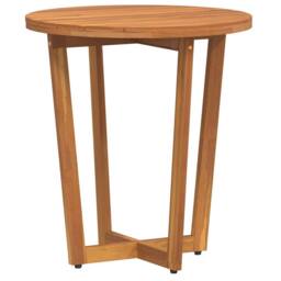 Berkfield Home Garden Side Table Round √ò55x60 cm Solid Wood Acacia in Brown - Size: 55x60 cm - thumbnail 1