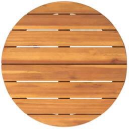 Berkfield Home Garden Side Table Round √ò55x60 cm Solid Wood Acacia in Brown - Size: 55x60 cm - thumbnail 8