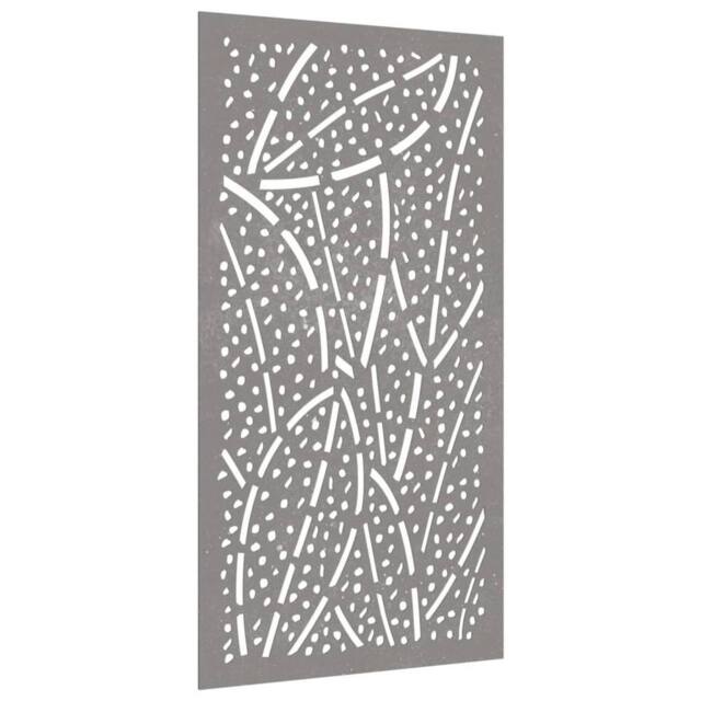 Berkfield Home Garden Wall Decoration 105x55 cm Corten Steel Leaf Design in Brown - image 1