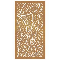Berkfield Home Garden Wall Decoration 105x55 cm Corten Steel Leaf Design in Brown - thumbnail 4