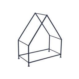 Ivyline Iron House Log Holder H65Cm W56Cm in Black - thumbnail 2