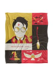Warner Bros. Harry Potter Icons Silky Touch Super Soft Throw Blanket 152 X 127 cm in White - thumbnail 1