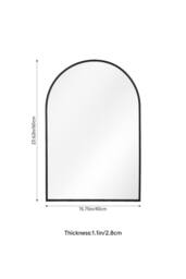 Living and Home Aluminium Alloy Framed HD Float Glass Bathroom Mirror in Black - thumbnail 6