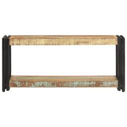 Berkfield Home TV Cabinet 90x30x40 cm Solid Reclaimed Wood in Brown - Size: 90 x 30 x 40 cm - thumbnail 2