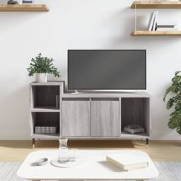 Berkfield Home TV Cabinet Grey Sonoma 100x35x55 cm Engineered Wood - Size: 100 x 35 x 55 cm - thumbnail 2