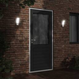 Berkfield Home Outdoor LED Wall Light with Sensor White Die-cast Aluminium - thumbnail 1
