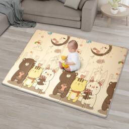 Yum Yums 200x150cm Soft Waterproof Baby Play Mat - Kitty Play Time Design - Size: 200x150 cm