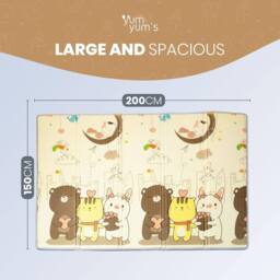 Yum Yums 200x150cm Soft Waterproof Baby Play Mat - Kitty Play Time Design - Size: 200x150 cm - thumbnail 2