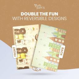 Yum Yums 200x150cm Soft Waterproof Baby Play Mat - Kitty Play Time Design - Size: 200x150 cm - thumbnail 4