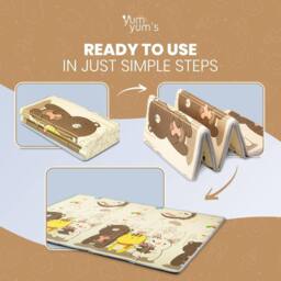 Yum Yums 200x150cm Soft Waterproof Baby Play Mat - Kitty Play Time Design - Size: 200x150 cm - thumbnail 6