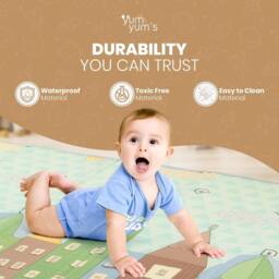 Yum Yums 200x150cm Soft Waterproof Baby Play Mat - Kitty Play Time Design - Size: 200x150 cm - thumbnail 3