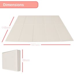 KandyToys Large Foldable Waterproof Baby Play Mat in Grey - thumbnail 2