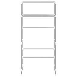 Berkfield Home 2-Tier Storage Rack over Washing Machine Grey 69x28x143 cm Iron - Size: 69 x 28 x 143 cm - thumbnail 3