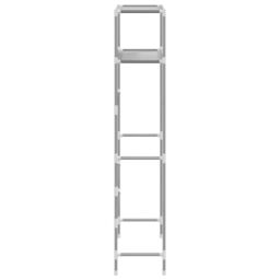 Berkfield Home 2-Tier Storage Rack over Washing Machine Grey 69x28x143 cm Iron - Size: 69 x 28 x 143 cm - thumbnail 4