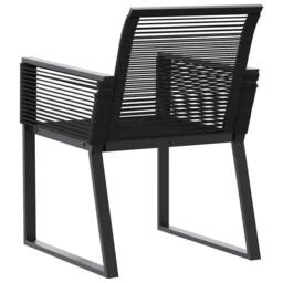Berkfield Home Beautiful Garden Chairs 4 pcs Black Poly Rattan - thumbnail 7