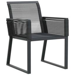 Berkfield Home Beautiful Garden Chairs 4 pcs Black Poly Rattan - thumbnail 4