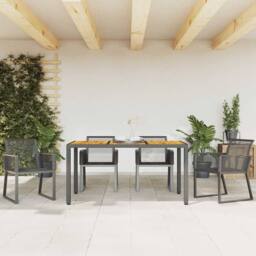 Berkfield Home Beautiful Garden Chairs 4 pcs Black Poly Rattan - thumbnail 1