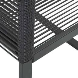 Berkfield Home Beautiful Garden Chairs 4 pcs Black Poly Rattan - thumbnail 8