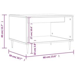 Berkfield Home Decorative Coffee Table Concrete Grey 60x50x40 cm Engineered Wood - Size: 60 x 50 x 40 cm - thumbnail 9