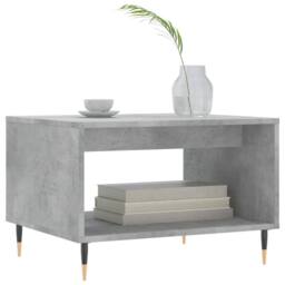 Berkfield Home Decorative Coffee Table Concrete Grey 60x50x40 cm Engineered Wood - Size: 60 x 50 x 40 cm